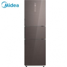 美的(Midea)256升 三門冰箱 雙變頻無(wú)霜 小型家用三開門電冰箱 摩卡棕